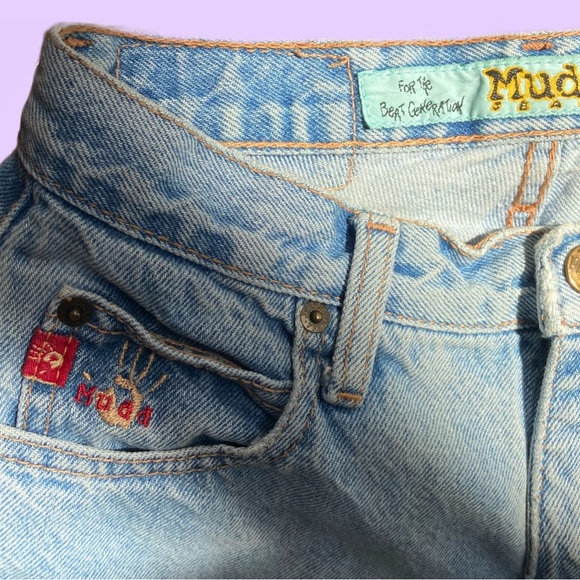 Vintage 90s / Y2K Mudd Flare Light Wash Denim Jeans 🔥 - Picture 2 of 6